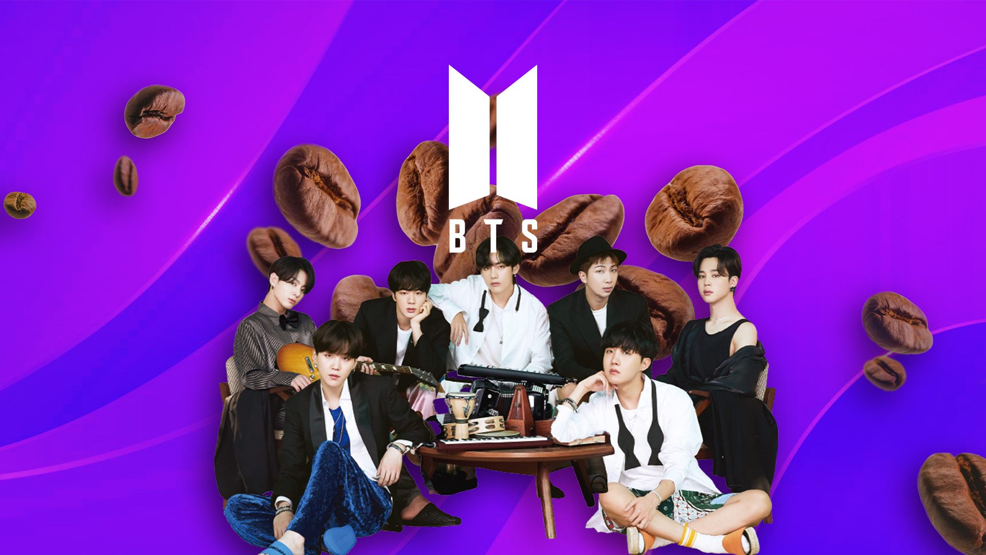 BTS — 커피원두 퍼플 키 비주얼